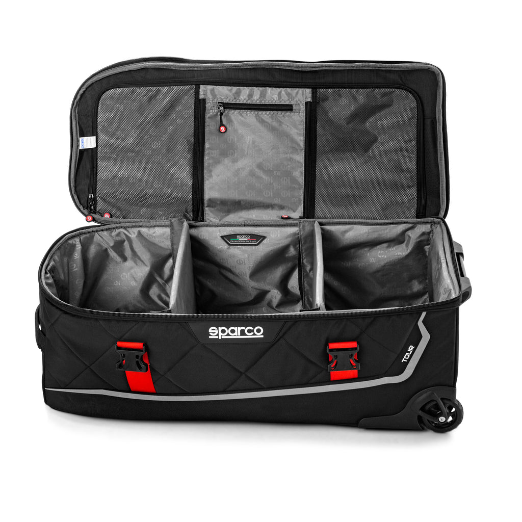 Sparco Tour trolley taske, Sort og rød