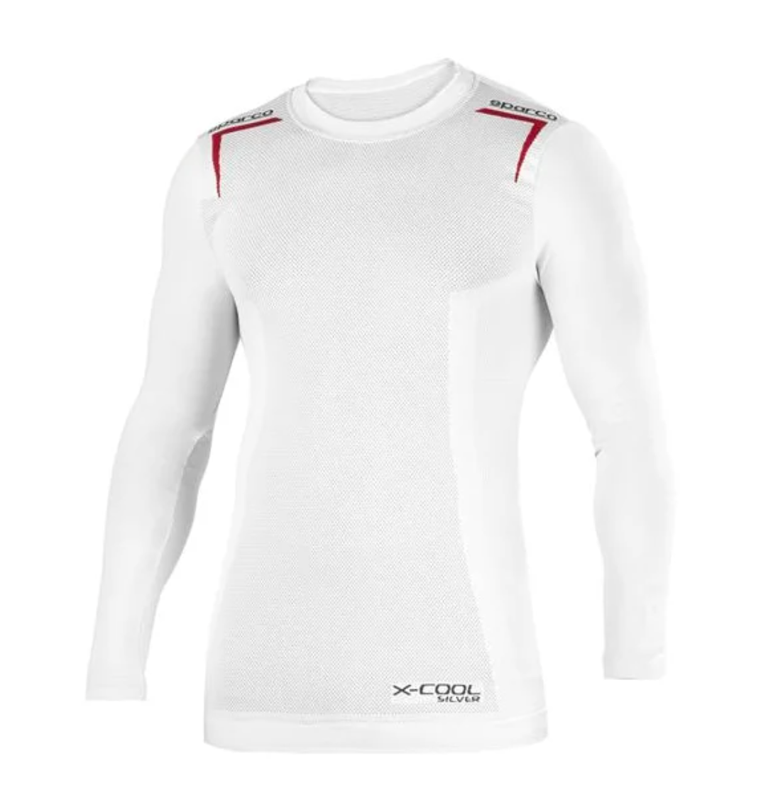 Sparco X-Cool Silver undertrøje lang ærme, Hvid