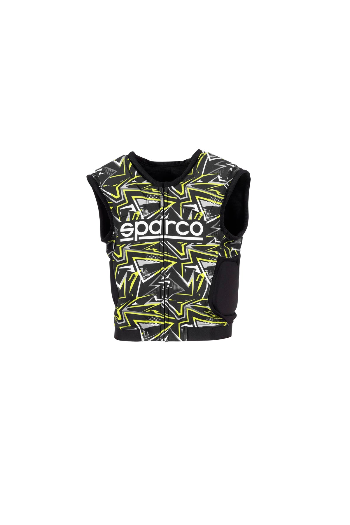 Sparco SJ Pro K-3 ribbensbeskytter, Sort og gul fluo