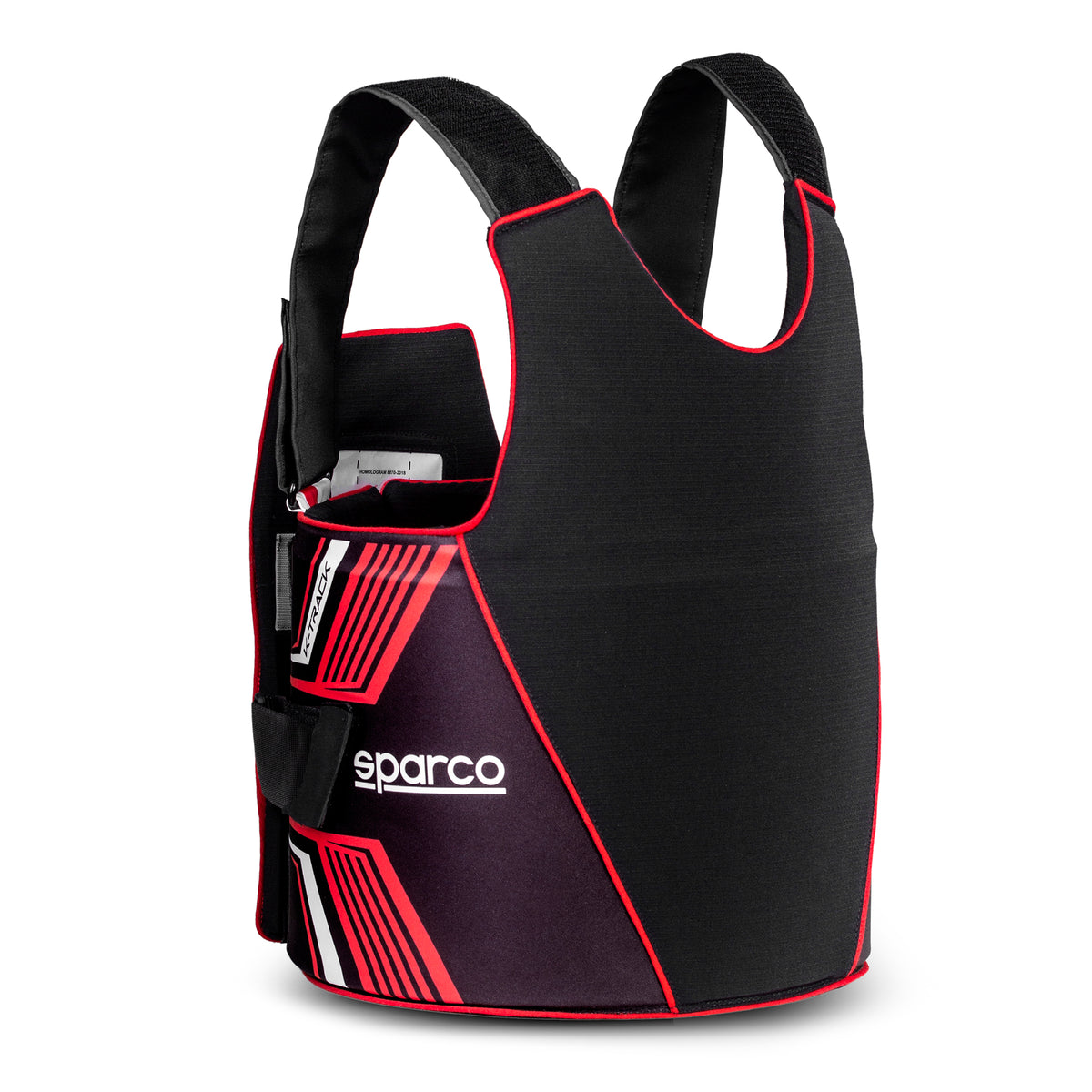 Sparco K-Track ribbensbeskytter, Sort og rød