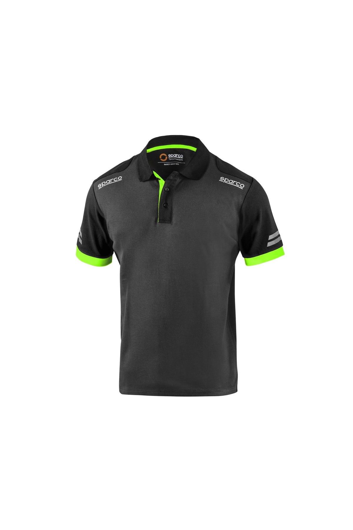 Sparco Tech polo, Grå og grøn fluo