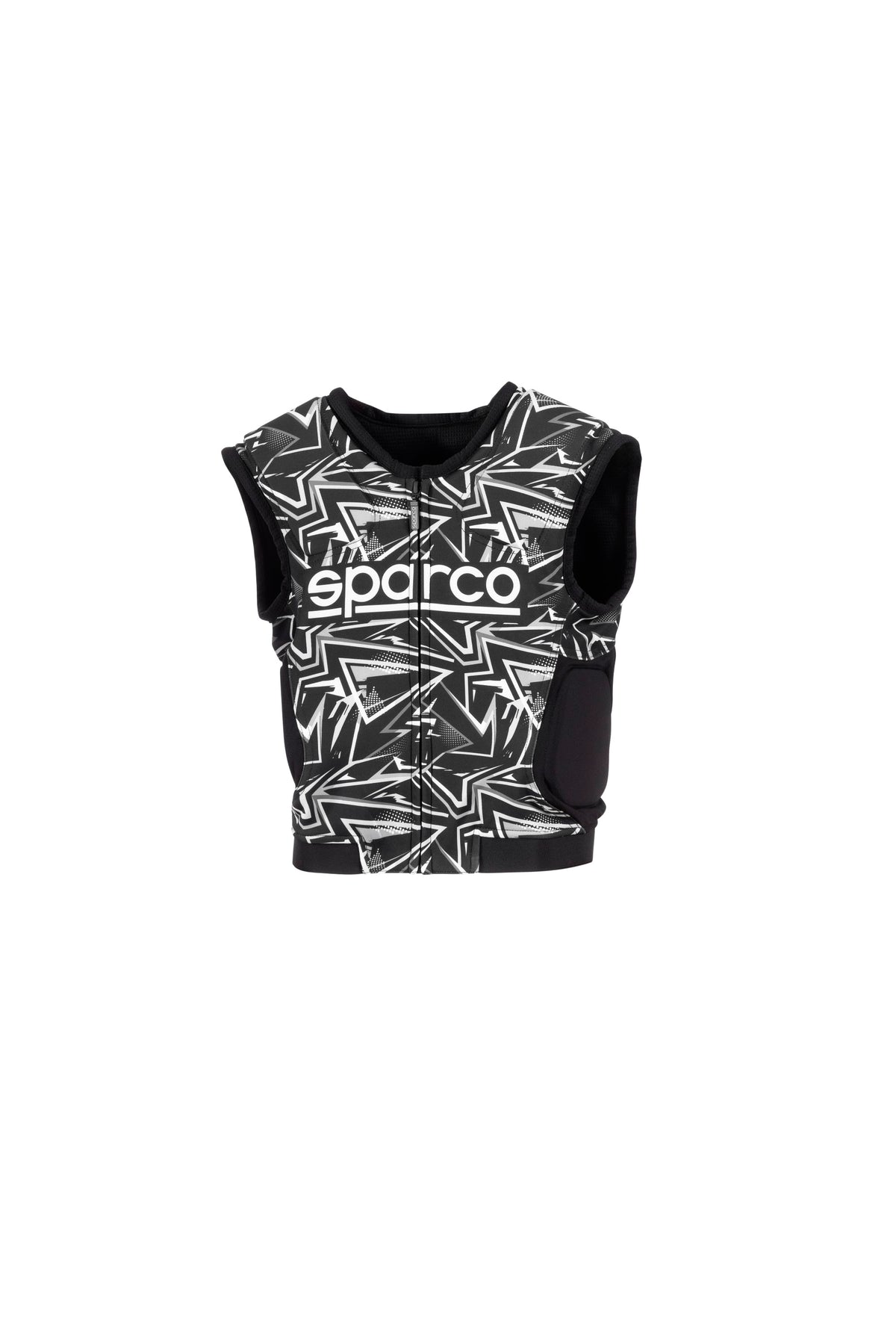 Sparco SJ Pro K-3 ribbensbeskytter, Sort og hvid